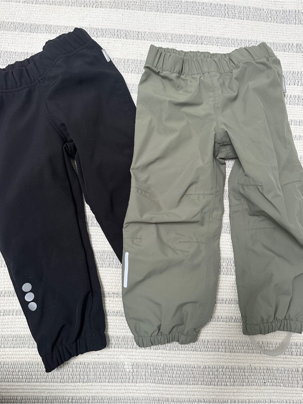 Reima Elastic Waterproof Rain Snow Pants - Black & Olive Sz 2T 90 92